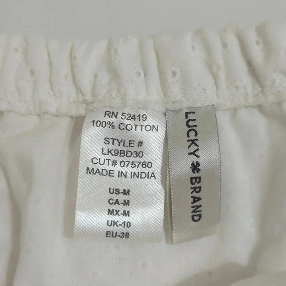 Lucky Brand Cold Shoulder Top, Color White Size M - Picture 11 of 11